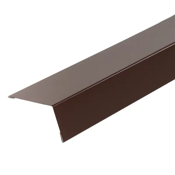 Наличник оконный металл Hauberk 1.25 м. коричневый профиль стартовый dacha для фасадных панелей металл 2 м