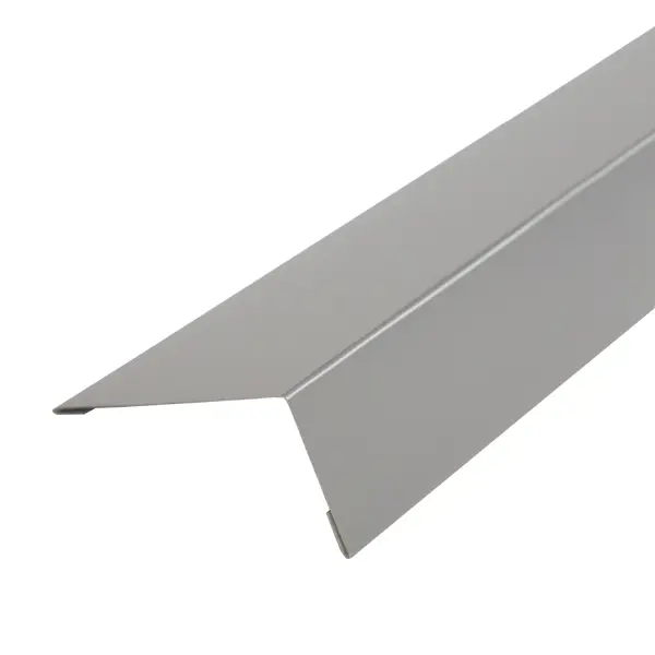 Наличник оконный металл Hauberk 1.25 м. серый профиль стартовый dacha для фасадных панелей металл 2 м