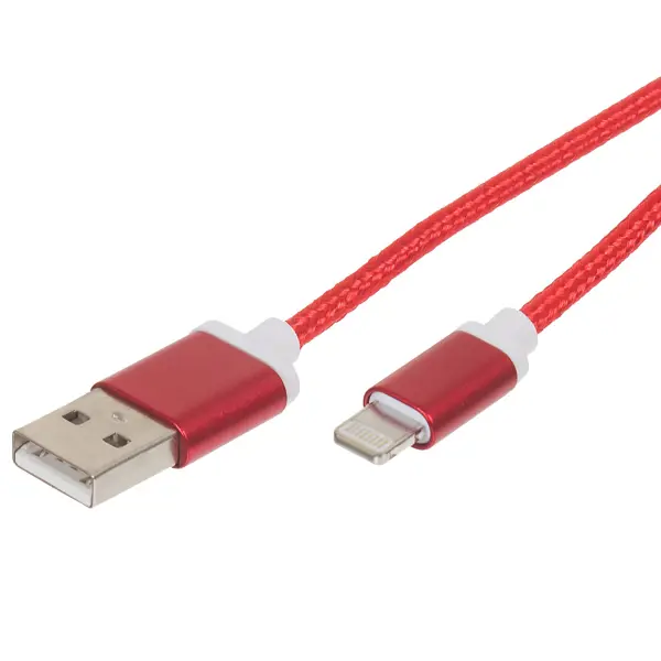 Кабель Oxion USB-Lightning 1.5 м 2 A цвет красный