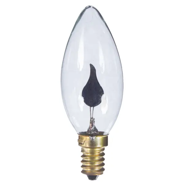 Лампа накаливания Uniel E14 220-240 В 3 Вт свеча с эффектом пламени лампа накаливания для рождественской горки с эффектом пламени 1 5 вт цоколь е12 2 шт