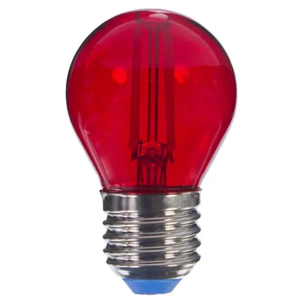 фото Лампа светодиодная uniel color шар e27 5 вт свет красный