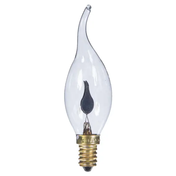 Лампа накаливания Uniel E14 220-240 В 3 Вт свеча на ветру с эффектом пламени лампа накаливания для рождественской горки с эффектом пламени 1 5 вт цоколь е12 2 шт
