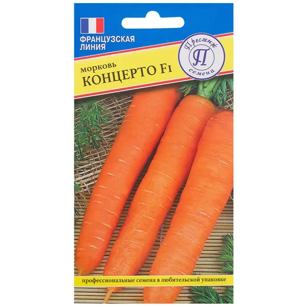 Семена Морковь «Концерто» редис розово красный с белым кончиком 2 гр цв п