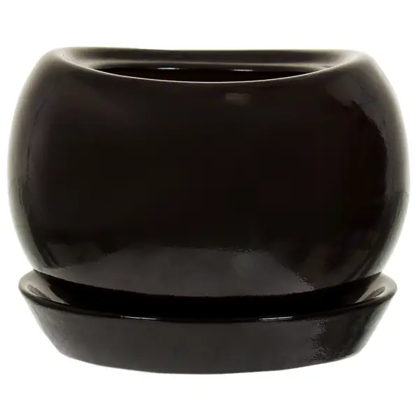 Горшок цветочный Адель ø13 h11.5 см v1.2 л керамика чёрный горшок цветочный адель ø20 h18 см v3 5 л керамика чёрный