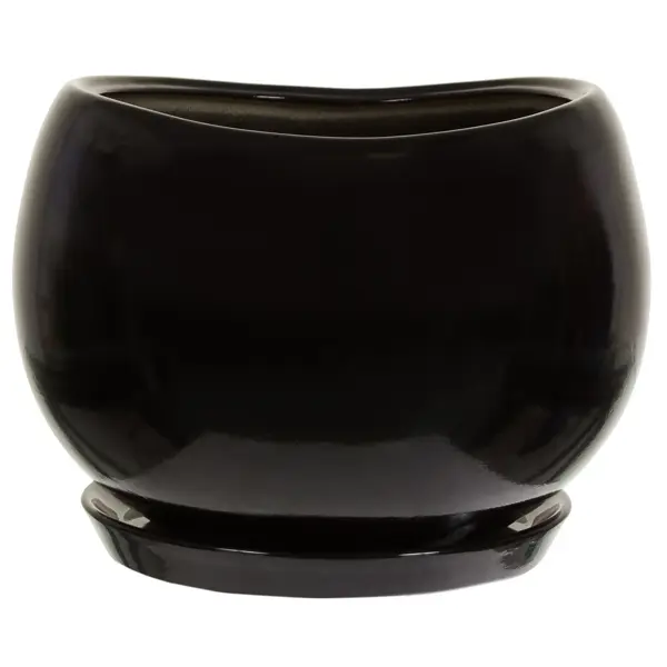 Горшок цветочный Адель ø28 h24.5 см v15 л керамика чёрный горшок цветочный адель ø20 h18 см v3 5 л керамика чёрный