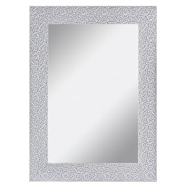 фото Зеркало в раме «мозаика» 50х70 см цвет белый без бренда