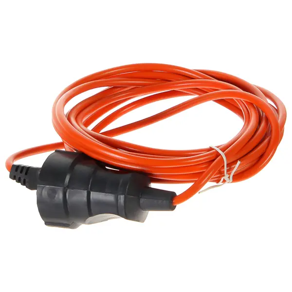 Удлинитель-шнур садовый 1 розетка без заземления 2х0.75 мм 5 м цвет оранжевый катушка для смотки кабеля защита про черно оранжевый