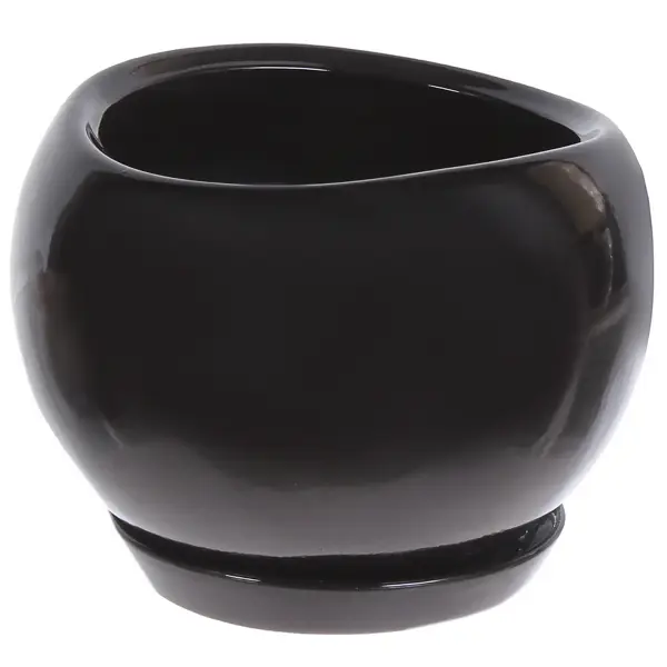 Горшок цветочный Адель ø20 h18 см v3.5 л керамика чёрный горшок сочный с подставкой марс 1 ø29 см керамика