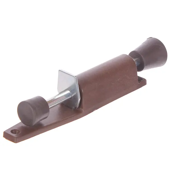 Фиксатор дверной фрикционный с винтовым креплением сталь цвет коричневый магнит для нижней фиксации рулонной шторы уют коричневый 2 шт