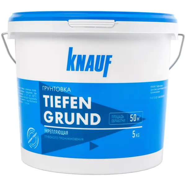 Грунтовка глубокого проникновения Knauf Тифенгрунд 5 л грунтовка кнауф тифенгрунд f мороз 10 кг