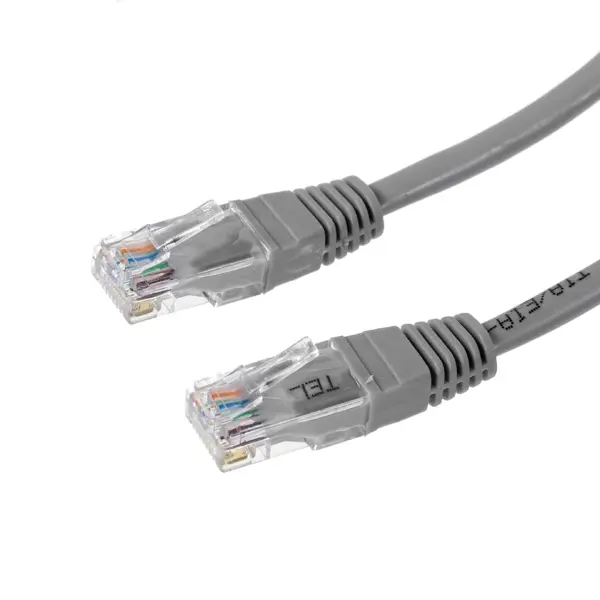 Удлинитель компьютерный UTP4 cat5e 15 м, цвет серый rj45 cat6 ethernet плоский сетевой кабель utp патч маршрутизатор кабели