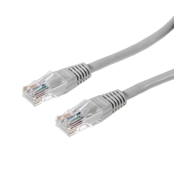 Удлинитель компьютерный UTP4 cat5e 3 м, цвет серый кабель сетевой витая пара buro utp 4 пары cat5e solid 0 50мм cca 305м серый