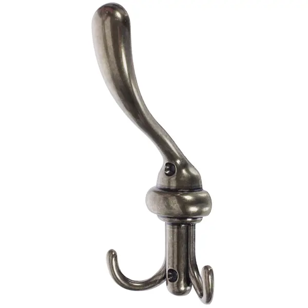 Крючок мебельный KR 0250 OAB двойной, сталь, цвет бронза крючок для полотенец schein