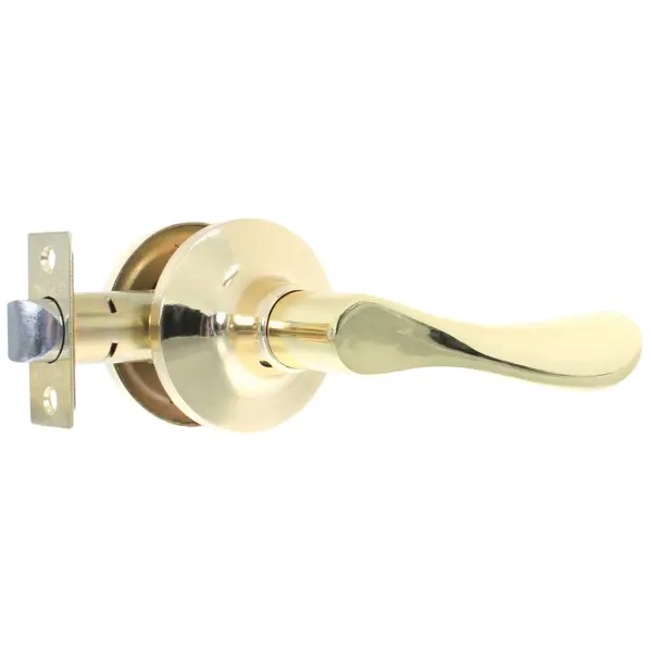 Ручка-защёлка Avers 8091-05-G, без запирания, сталь, цвет золото ручка дверная аллюр 16 028 pb 14 860 для финских дверей комплект ручек золото алюминиевый сплав