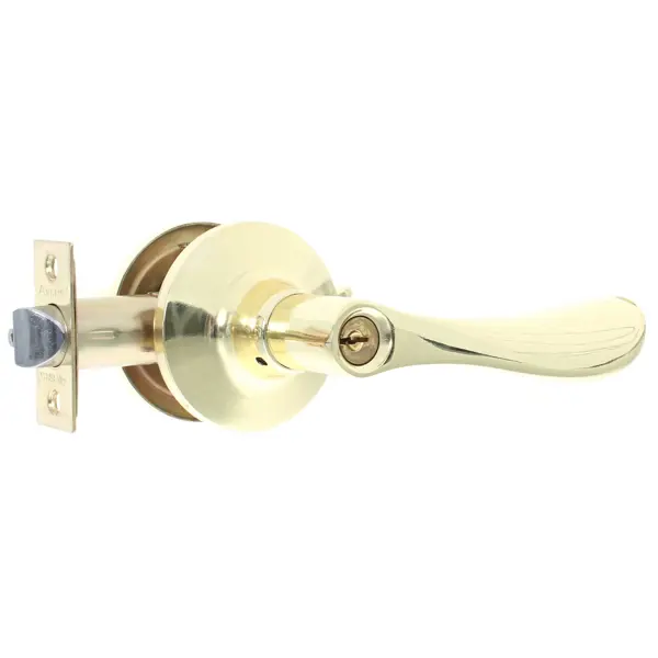 Ручка-защёлка Avers 8091-01-G, с ключом и фиксатором, сталь, цвет золото ручка защёлка 3502 pb bk с фиксатором золото