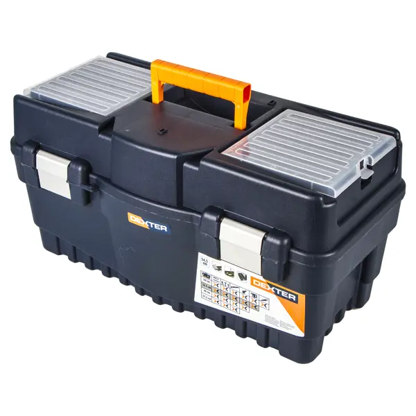 Ящик для инструментов Dexter SKRA600 547x271x278 мм, пластик чемодан для инструментов tayg