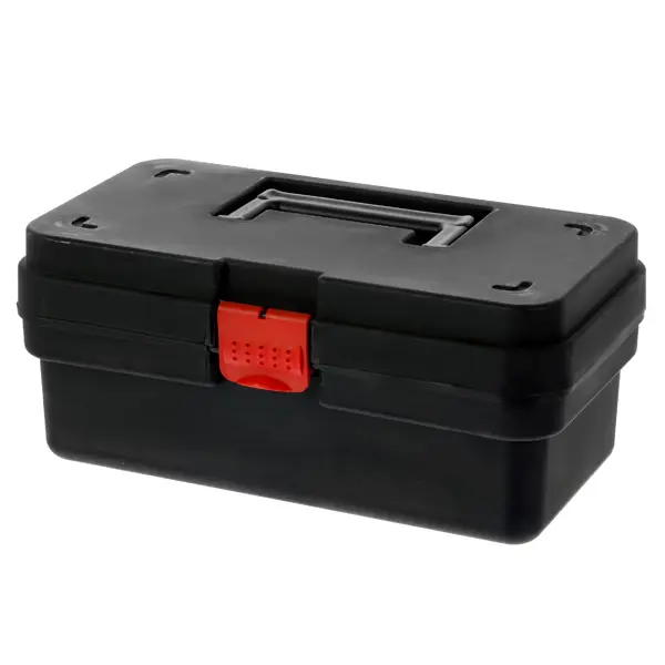 Ящик для инструмента 157x122x284 мм, пластик, цвет чёрный ящик для рукоделия деревянный 15 × 15 × 10 см чёрный