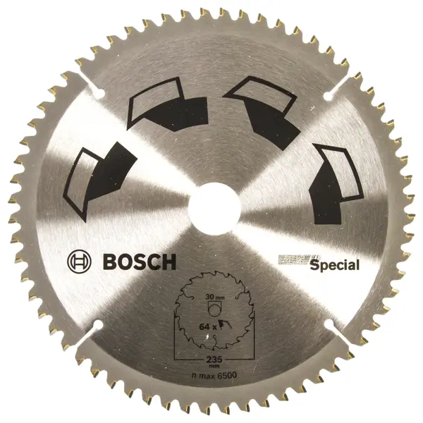 Диск пильный по дереву 235x30 мм Bosch Special 2609256895, 64 Т пильный диск по дереву для ручных циркулярных пил bosch