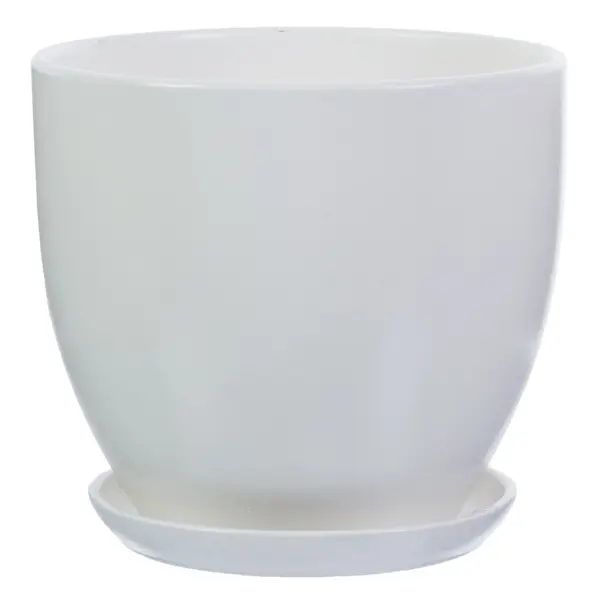 Горшок цветочный Колор Гейм ø22 h20 см v4.8 л керамика белый керамический бордюр beryoza ceramica береза керамика