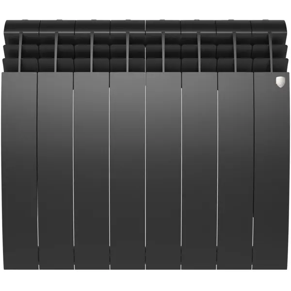 фото Радиатор royal thermo biliner 500 8 секций noir sable боковое подключение биметалл черный