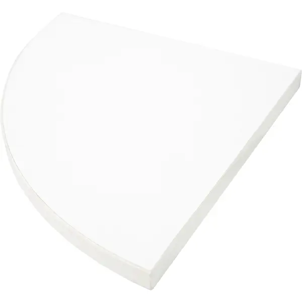 Полка мебельная закруглённая секторальная 25x25x1.6 см ЛДСП цвет белый премиум