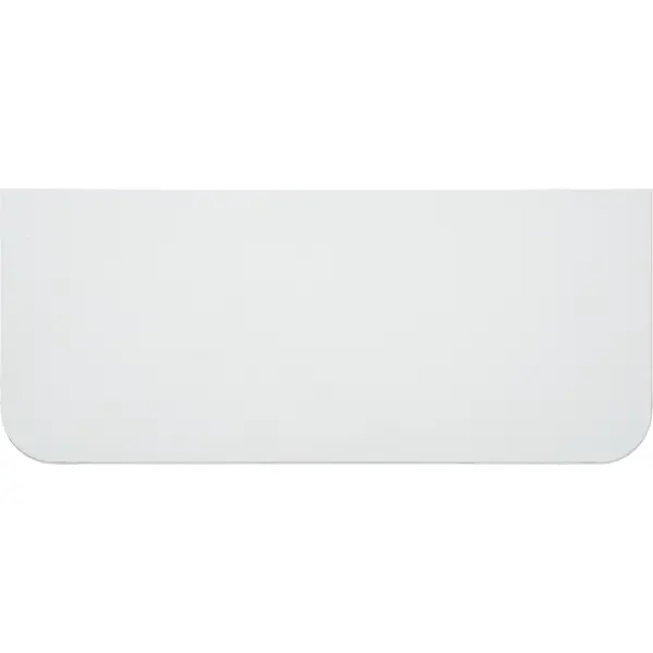 фото Полка мебельная закруглённая угловая 60x25x1.6 см лдсп цвет белый премиум без бренда