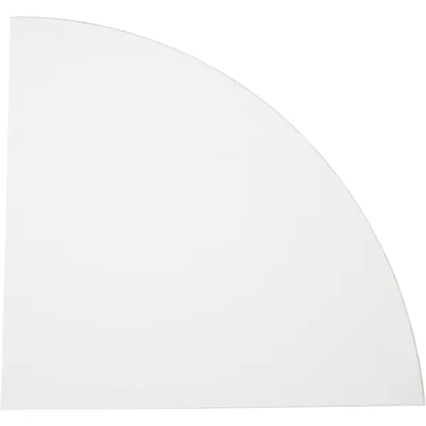 фото Полка мебельная закруглённая секторальная 35x35x1.6 см лдсп цвет белый премиум без бренда