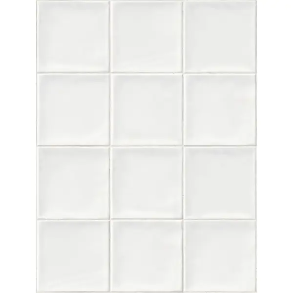 Стеновая панель ПВХ Плитка белая 2700x375x8 мм 1.013 м² стеновая панель пвх venta глазурь 2700x375x8 мм 1 0125 м²