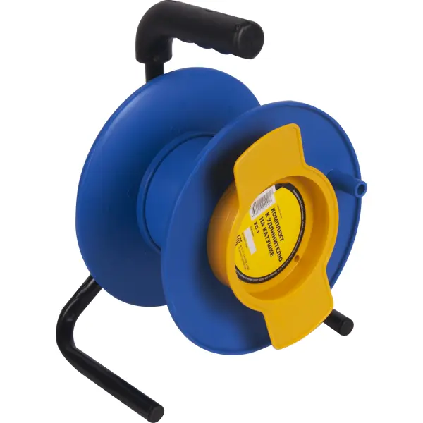 Катушка для удлинителя, цвет синий/жёлтый катушка для транспортировки кабеля tempo cdr100