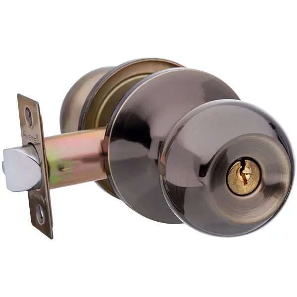 Ручка-защёлка Avers 6072-01-AB, с ключом и фиксатором, сталь, цвет античная бронза ручка балконная двусторонняя узкая с ключом