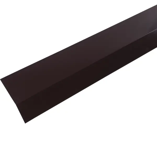 фото Планка карнизная с полиэстеровым покрытием 2 м цвет коричневый без бренда