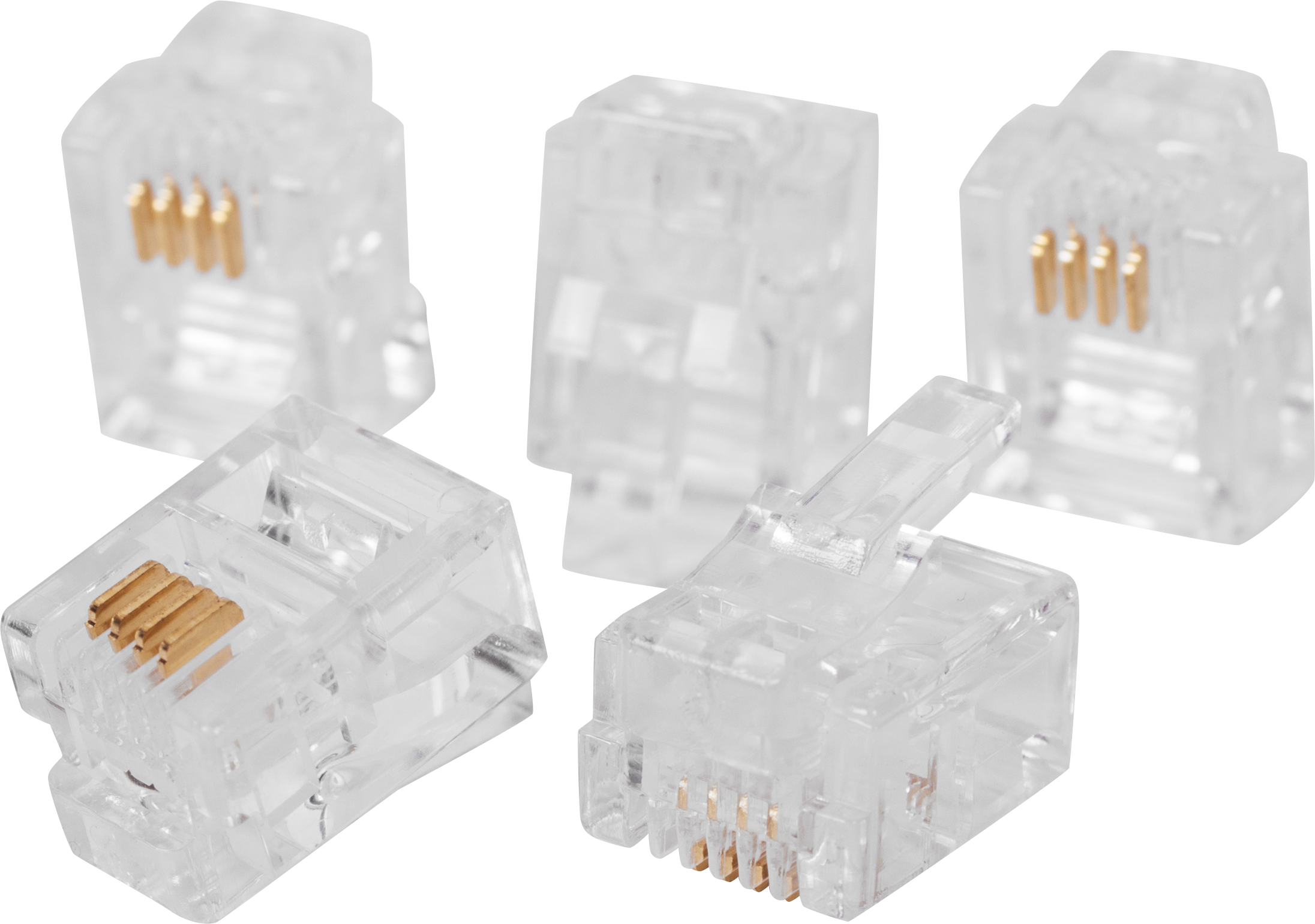 Коннектор RJ-11 6P4C 5 шт. цвет прозрачный ✳️ купить по цене 62 ₽/шт. в  Москве с доставкой в интернет-магазине Леруа Мерлен