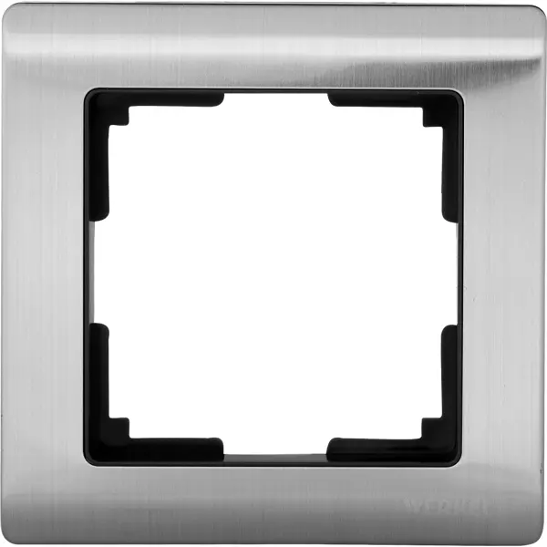 Рамка для розеток и выключателей Werkel Metallic 1 пост металл цвет глянцевый никель рамка для розеток и выключателей ekf стокгольм exm g 302 30 1 пост