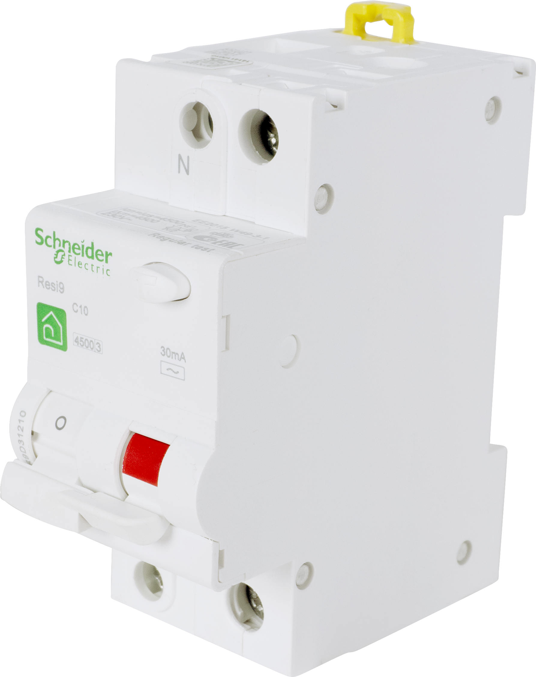 Диф schneider electric. Resi9 дифавтомат Schneider. Диф автомат на 2 модуля Шнайдер. Дифференциальный автомат Шнейдер. Resi9 автоматический выключатель.