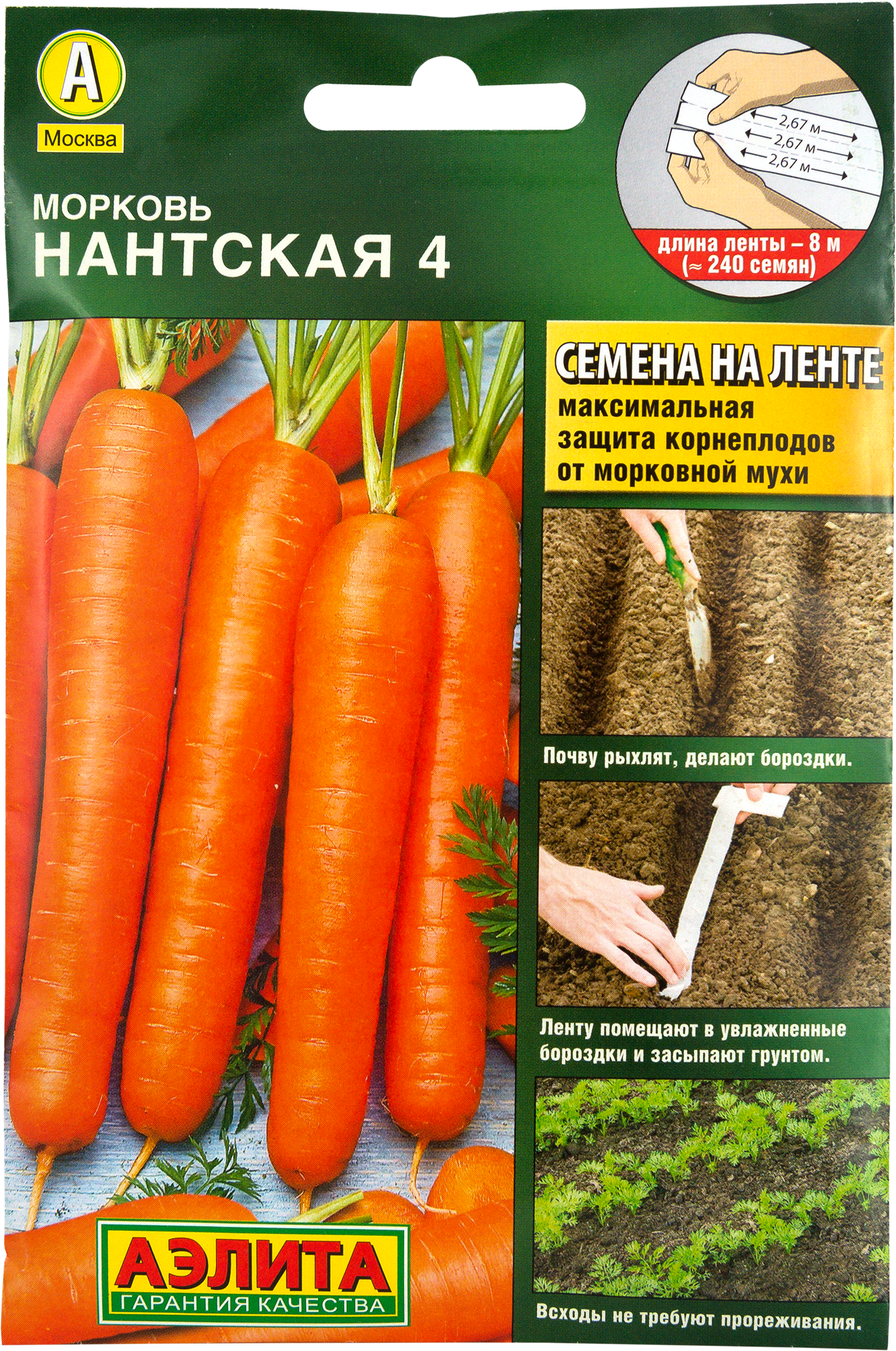 〚 Семена на ленте морковь Рубина, 5 м купить 〛по выгодной цене в Киеве и Украине | Фото | Отзывы