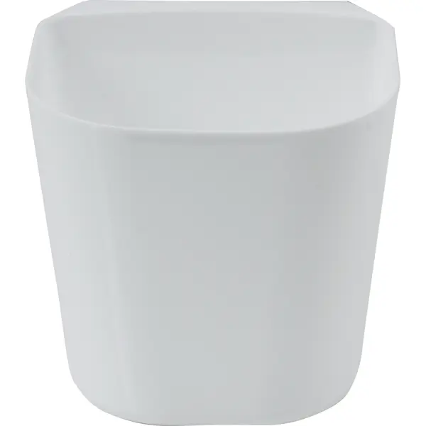 Контейнер навесной 13x12x13 см пластик цвет белый универсальный держатель для кухонной утвари lemax