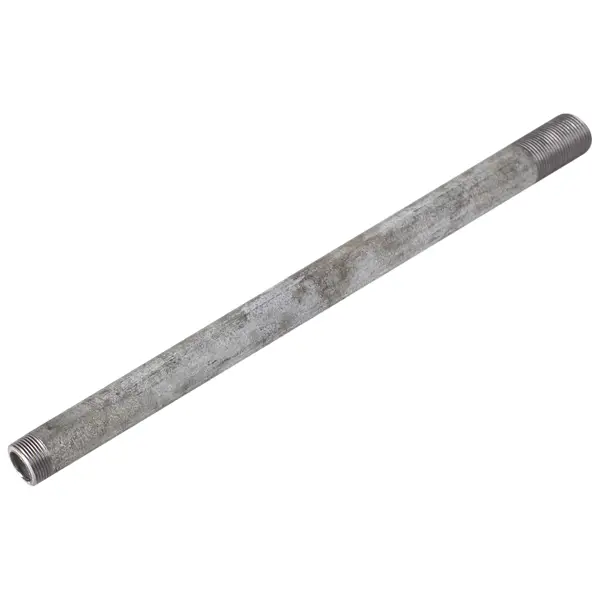 Сгон удлинённый d 15 мм L 0.4 м оцинкованная сталь