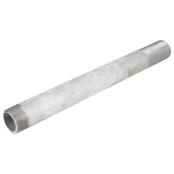 Сгон удлинённый d 25 мм L 0.3 м оцинкованная сталь резьбовое соединение для медной трубы sr rubinetterie