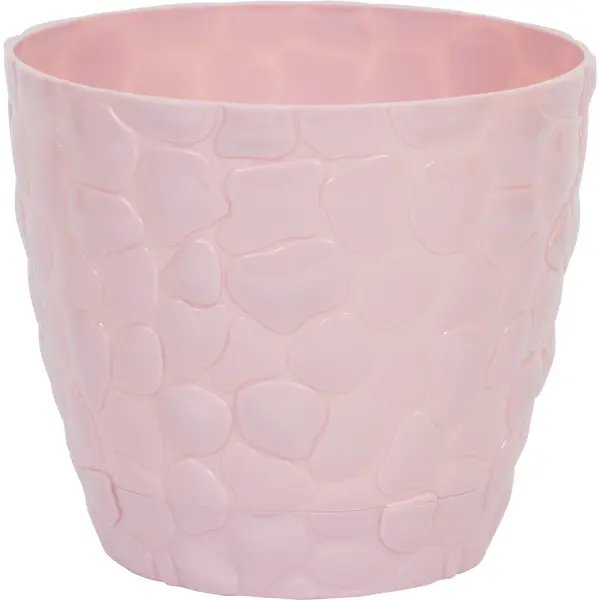 Кашпо Idea Камни ø22 h19.1 см v4.8 л пластик розовый шапочка для плавания взрослая объемная лайкра обхват 54 60 см серый розовый