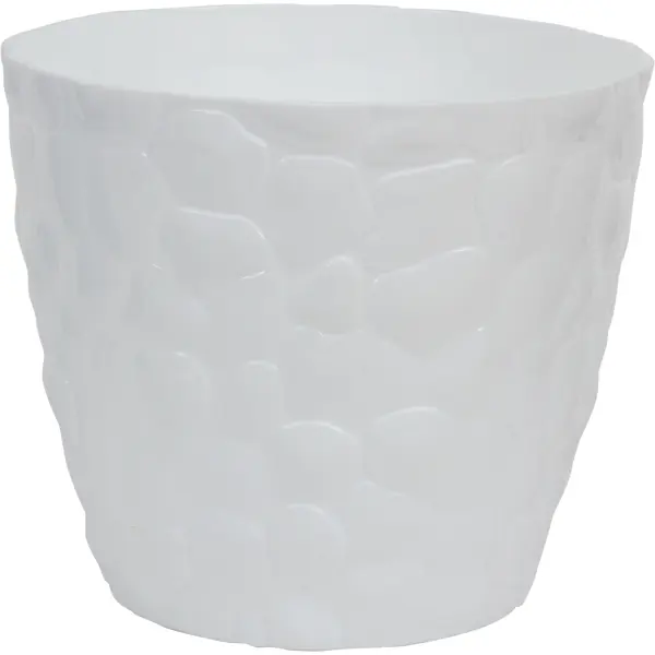 Кашпо Idea Камни ø22 h19.1 см v4.8 л пластик белый ерш для туалета idea делит напольный полипропилен белый м 5028