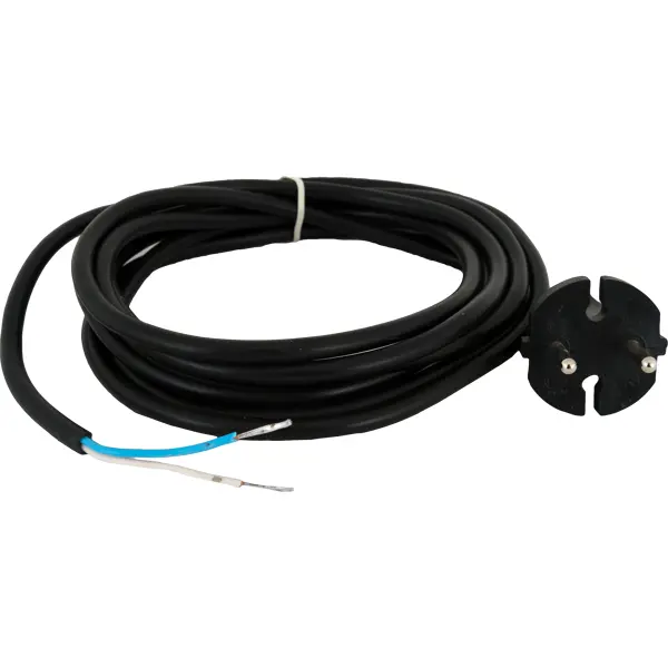 Шнур сетевой без заземления 1.5 м 10 А цвет черный сетевой шнур для кругл дюралайта led r2w шнур 0 8м ld122 26093