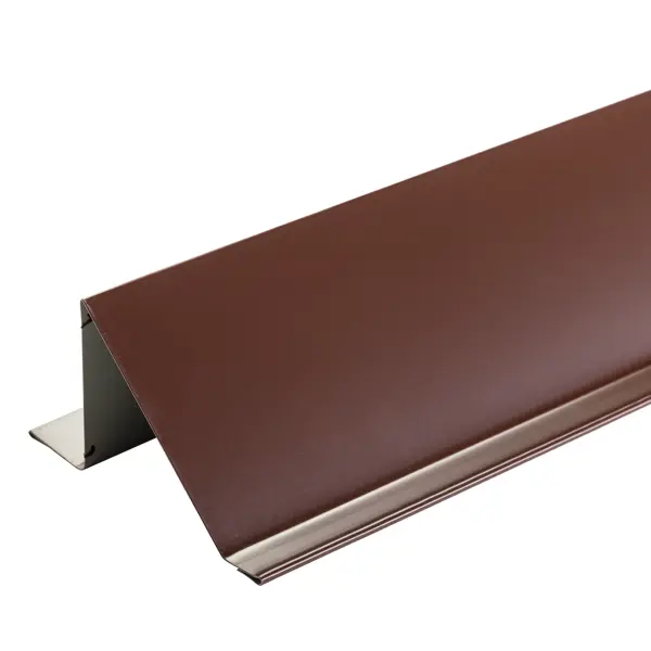 Снегозадержатель для металлической кровли планка 2 м RAL 8017 коричневый панель мдф планка коричневая 2440x1220x6 мм 2 97 м²