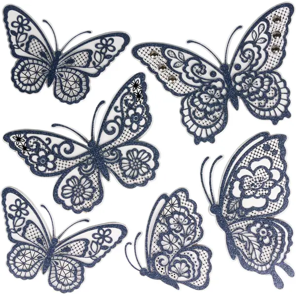 Наклейка 3D «Черные бабочки» СВА 1401 наклейка влагостойкая бабочки poa 5803