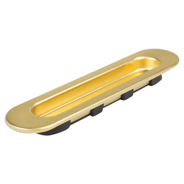 фото Ручка мебельная для шкафа купе 152 мм металл/пластик цвет матовое золото без бренда