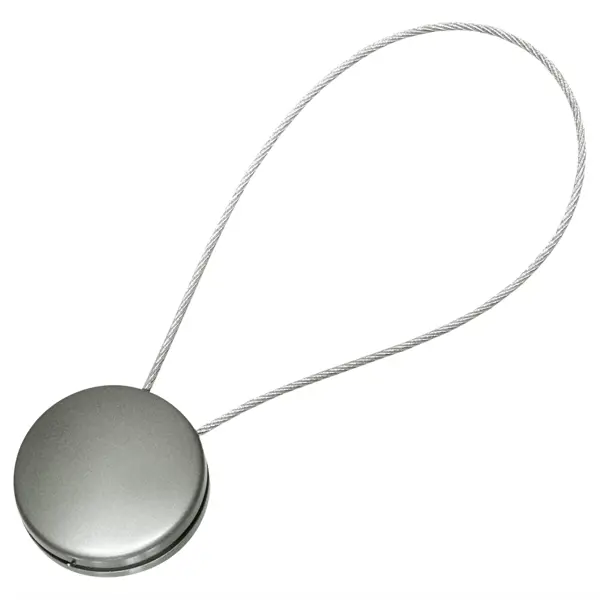 Клипса 45 мм с тросом, цвет серебро клипса магнитная с тросом однотонная матовое серебро