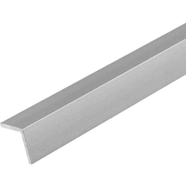 Уголок алюминиевый 20х10х1.2 мм, 1 м, цвет серебро уголок фиксирующий металлический для ua 50