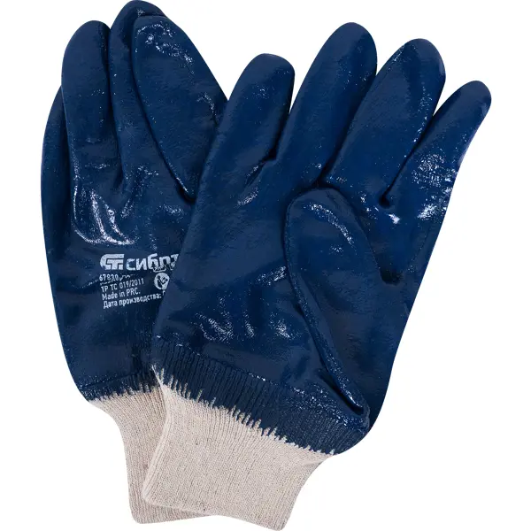 Перчатки хлопчатобумажные обливные Сибртех 67830 размер 8/M маслобензостойкие полиэфирные перчатки сибртех