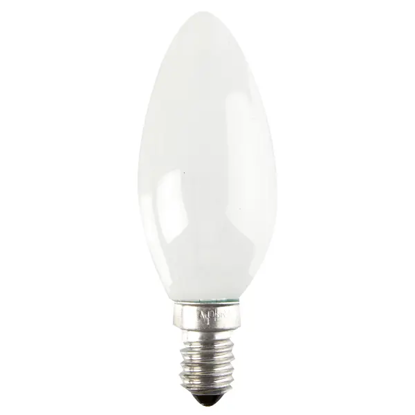фото Лампа накаливания osram e14 230 в 60 вт свеча матовая 3 м2 свет тёплый белый