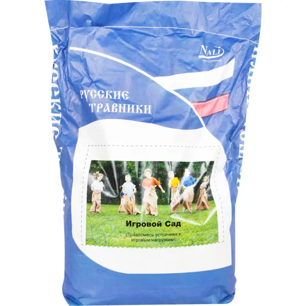 Семена газона Русские травники Игровой Сад 7.5 кг пакет полиэтиленовый для транспортировки рулонного газона