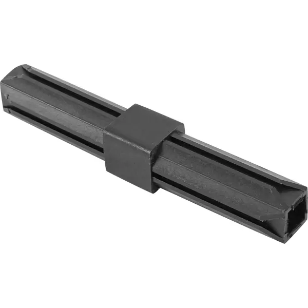 Соединитель пластиковый для трубы 20x20 мм 2-палый ПВХ цвет черный